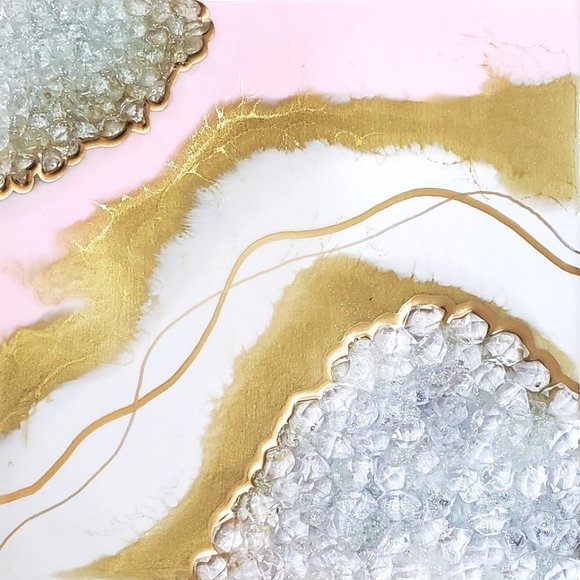 Artisan Other - ❗️🌟❗️ HOST PICK - "Divine Feminine" Resin Geode on Wood Panel